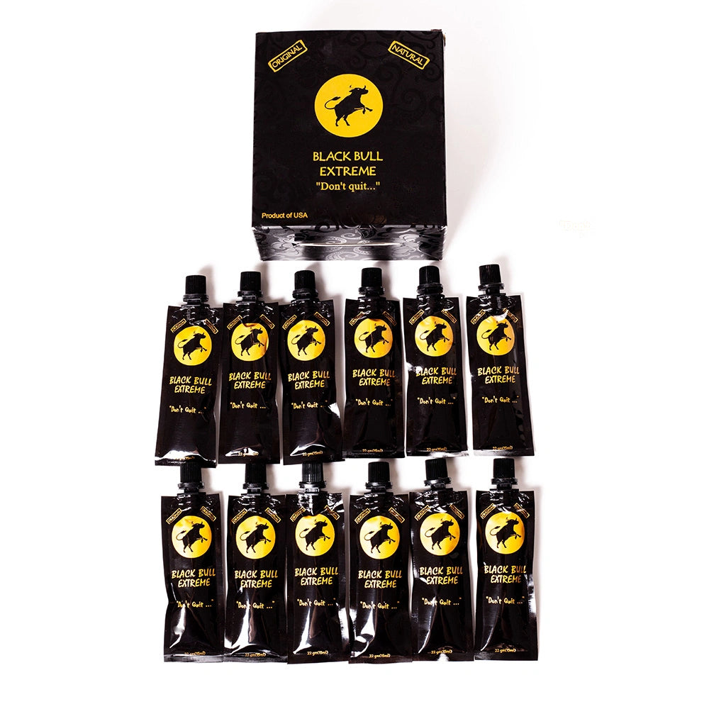 12 Pouches Black Bull Extreme Don’t Quit Honey – Made in USA (12 x 22 Gram)